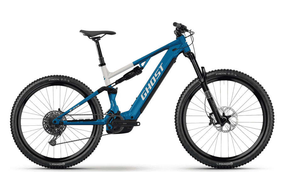 GHOST E-ASX UNIVERSAL HIGH - 29/27,5 Zoll 12K 800Wh Fully - candy blue/coffee arctic dust