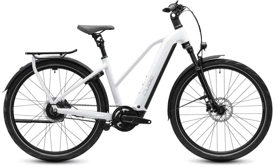 Cube Kathmandu Hybrid Deluxe Pro 800 - 28 Zoll 800Wh Enviolo Trapez - metallicwhite´n´chrome