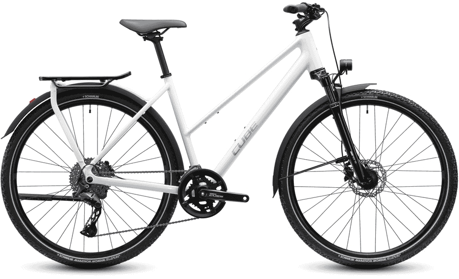 Cube Kathmandu Pro - 28 Zoll 20K Trapez - metallicwhite´n´chrome