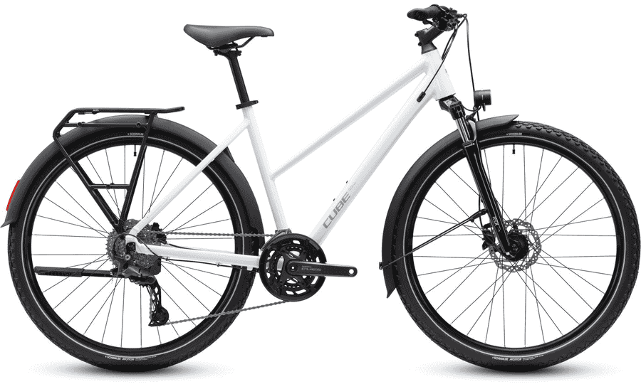 Cube Nature Pro FE - 28 Zoll 20K Trapez - metallicwhite´n´reflex