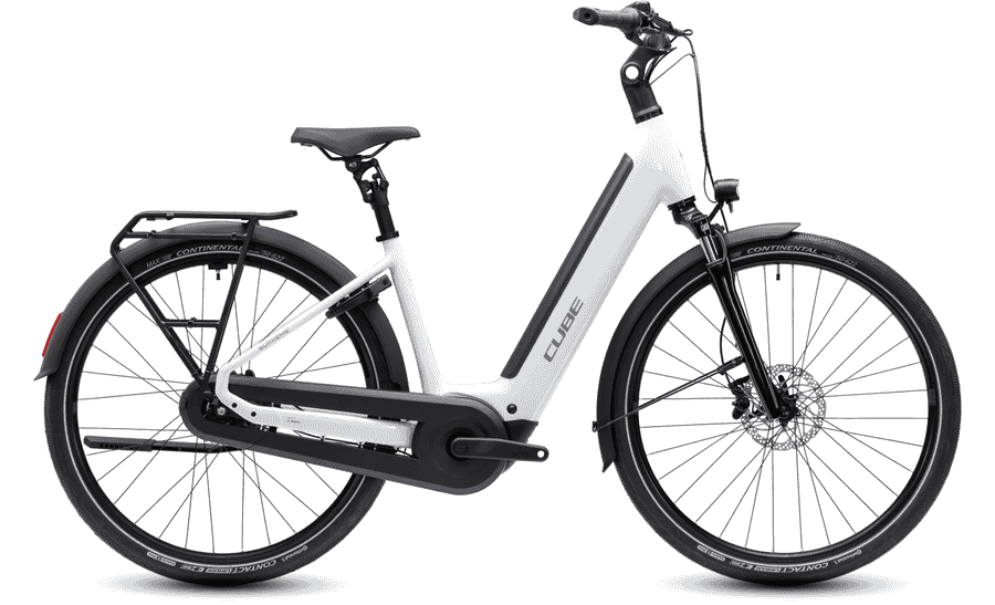 Cube Supreme RT Hybrid Comfort EX 600 - 28 Zoll 600Wh 5N Wave - metallicwhite´n´reflex