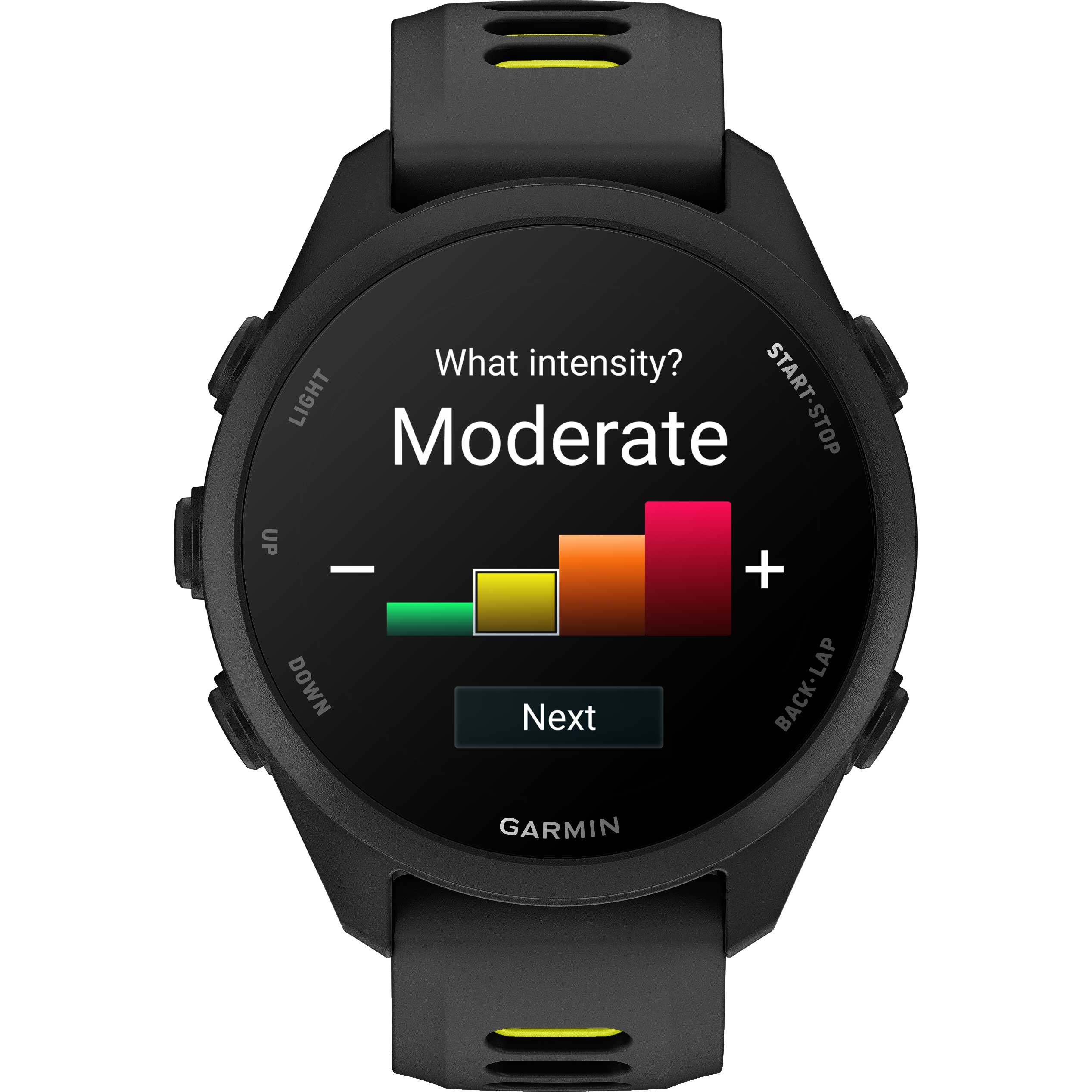 Garmin Forerunner 170 Music Schwarz – GPS-Laufuhr mit Musik, AMOLED-Display & 20 mm  Quick Release Amp Yellow