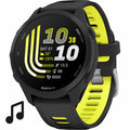 Garmin Forerunner 170 Music Schwarz – GPS-Laufuhr mit Musik, AMOLED-Display & 20 mm  Quick Release Amp Yellow